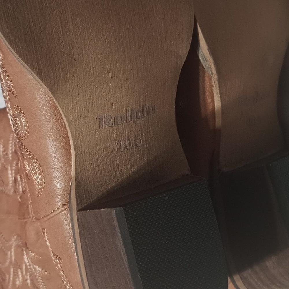 ROLLDA Brown Western Heeled Boots - Picture 9 of 14